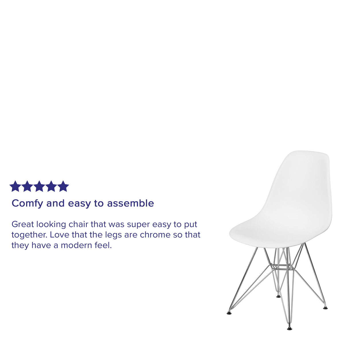 White |#| White Plastic Chair w/ Chrome Base - Hospitality Seating - Accent and Side Chair