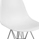 White |#| White Plastic Chair w/ Chrome Base - Hospitality Seating - Accent and Side Chair