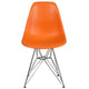 Orange |#| Orange Plastic Chair w/Chrome Base - Hospitality Seating - Accent and Side Chair