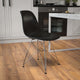 Black |#| Black Plastic Chair w/ Chrome Base - Hospitality Seating - Accent and Side Chair