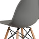 Moss Gray |#| Moss Gray Plastic Chair with Wooden Legs - Hospitality Seating - Side Chair
