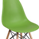 Green |#| Green Plastic Chair with Wooden Legs - Hospitality Seating - Side Chair