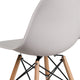 White |#| White Plastic Chair with Wooden Legs - Hospitality Seating - Side Chair