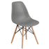 Elon Series Plastic Chair with Wooden Legs