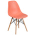 Elon Series Plastic Chair with Wooden Legs