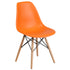 Elon Series Plastic Chair with Wooden Legs