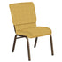 Embroidered 18.5''W Church Chair in Lancaster Fabric - Gold Vein Frame