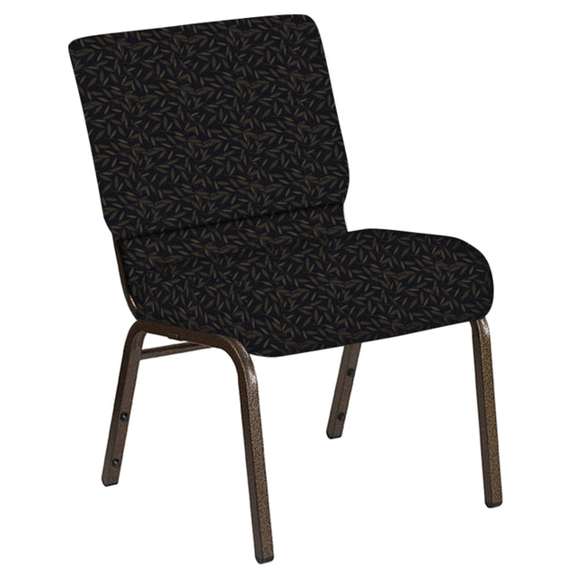 Embroidered 21''W Church Chair in Jasmine Fabric - Gold Vein Frame - View 1