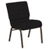 Embroidered 21''W Church Chair in Jasmine Fabric - Gold Vein Frame