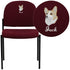 Embroidered Comfort Stackable Steel Side Reception Chair