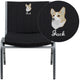 Black |#| Embroidered Big & Tall 1000 lb. Rated Black Fabric Stack Chair