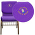 Embroidered HERCULES Series 18.5''W Church Chair with Book Rack