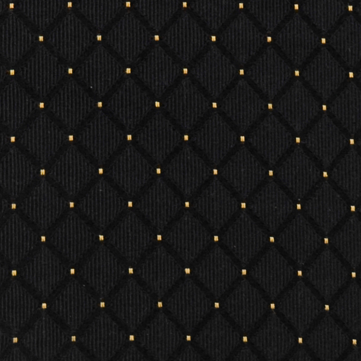 Black Dot Patterned Fabric/Gold Vein Frame |#| EMB 18.5inchW Stacking Church Chair in Black Dot Patterned Fabric - Gold Vein Frame