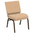 Embroidered HERCULES Series 21''W Church Chair in Bedford Fabric - Gold Vein Frame