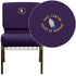 Embroidered HERCULES Series 21''W Church Chair with Cup Book Rack