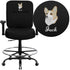 Embroidered HERCULES Series Big & Tall 400 lb. Rated Ergonomic Drafting Chair with Rectangular Back and Adjustable Arms