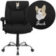Black Fabric |#| EMB Big & Tall 400 lb. Rated Mid-Back Black Fabric Ergonomic Task Office Chair