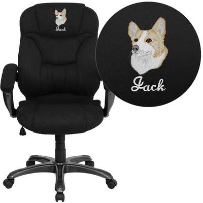 Embroidered High Back Contemporary Executive Swivel Ergonomic Office Chair - View 1