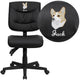 EMB Mid-Back Black LeatherSoft Multifunction Swivel Ergonomic Task Office Chair