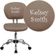 Coffee Brown |#| EMB Mid-Back Coffee Brown Mesh Padded Swivel Task Office Chair with Chrome Base