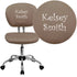 Embroidered Mid-Back Mesh Padded Swivel Task Office Chair with Chrome Base