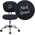 Embroidered Mid-Back Mesh Padded Swivel Task Office Chair with Chrome Base