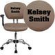 Coffee Brown |#| EMB Mid-Back Coffee Brown Mesh Padded Swivel Office Chair w/ Chrome Base & Arms