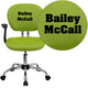 Apple Green |#| EMB Mid-Back Apple Green Mesh Padded Swivel Task Office Chair with Chrome Base