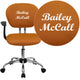 Orange |#| EMB Mid-Back Orange Mesh Padded Swivel Task Office Chair w/ Chrome Base and Arms