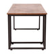 2 Piece Nesting Coffee Tables Set in Walnut with Black Steel Sled Style Frames