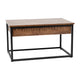 2 Piece Nesting Coffee Tables Set in Walnut with Black Steel Sled Style Frames
