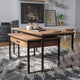 2 Piece Nesting Coffee Tables Set in Walnut with Black Steel Sled Style Frames