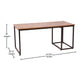 2 Piece Nesting Coffee Tables Set in Walnut with Black Steel Sled Style Frames