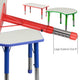 Blue |#| 23.625"W x 47.25"L Rectangular Blue Plastic Activity Table Set with 6 Chairs