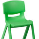 Green |#| 23.625"W x 47.25"L Rectangular Green Plastic Activity Table Set with 6 Chairs