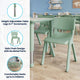 Light Gray Woodgrain/Sage |#| 7 PC Plastic Activity Table and 6 Chairs Set, 10.5"Seat Height-Sage