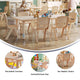 Natural |#| 23.625"W x 47.25"L Rectangle Natural Plastic Activity Table Set with 6 Chairs