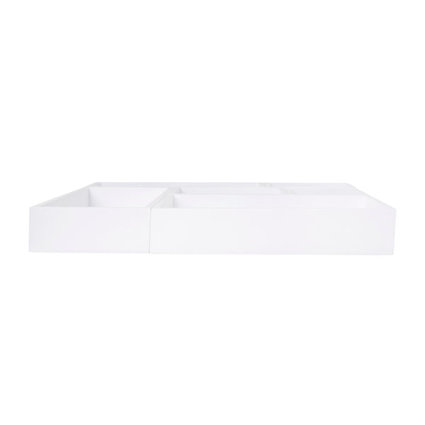 White |#| Wooden Desktop or Drawer Organizer Set in White - 6 Piece Set