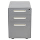 Gray |#| Ergonomic 3-Drawer Mobile Locking Filing Cabinet Storage Organizer-Gray