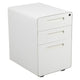 White |#| Ergonomic 3-Drawer Mobile Locking Filing Cabinet Storage Organizer-White