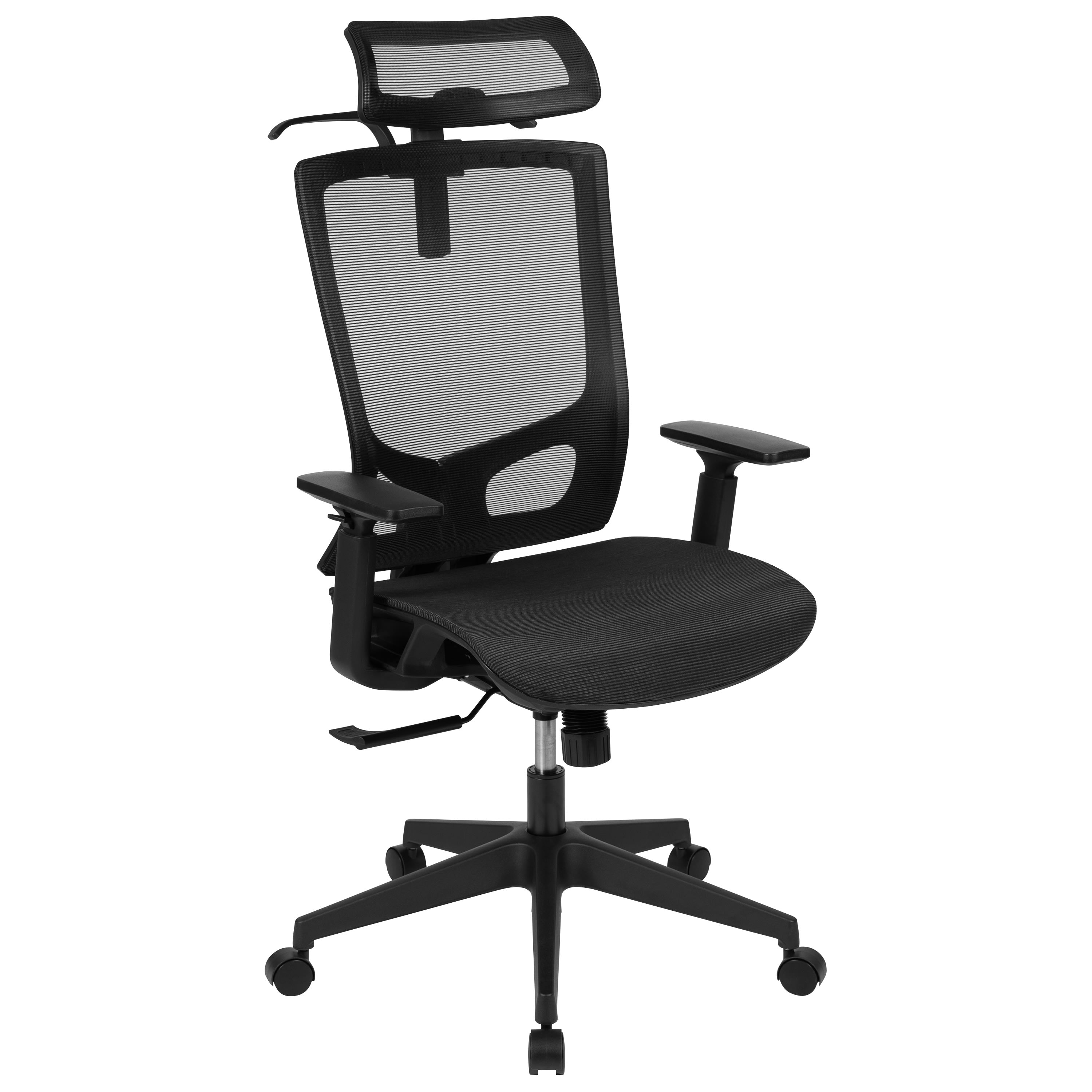 Mesh back office shop chair adjustable arms