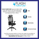 Black |#| Ergonomic Black Mesh Office Chair-Synchro-Tilt, Pivot Headrest, Adjustable Arms