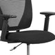 Mid-Back Mesh Drafting Chair w/ Black Fabric Seat, Adjustable Foot Ring and Arms