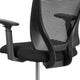 Mid-Back Mesh Drafting Chair w/ Black Fabric Seat, Adjustable Foot Ring and Arms