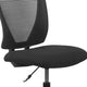 Mid-Back Mesh Drafting Chair with Black Fabric Seat and Adjustable Foot Ring