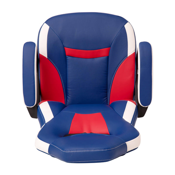 Ergonomic Designer Computer Gaming Chair for Home or Office in Red & Blue
