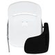 White |#| White Ergonomic Shell Chair with Left Handed Flip-Up Tablet - Tablet Arm Desk