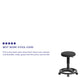 Black Backless Ergonomic Padded Stool with Foot Ring - Medical Stools