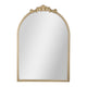 Gold,20"W x 29"L |#| Arched Wall Mirror with Metal Frame with Baroque Detail in Gold - 29" x 20"
