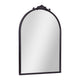 Black,23.75"W x 34.75"L |#| Arched Wall Mirror with Metal Frame with Baroque Detail in Black - 35" x 24"